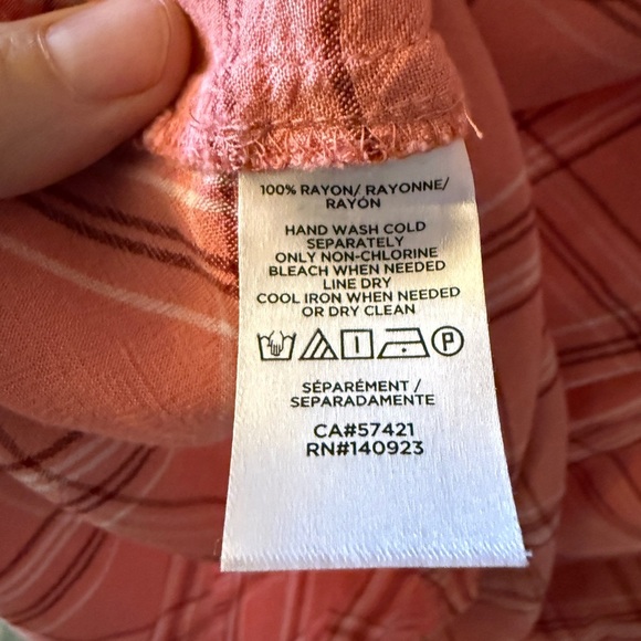 LOFT Pink Plaid Button Down Shirt - Picture 3 of 7